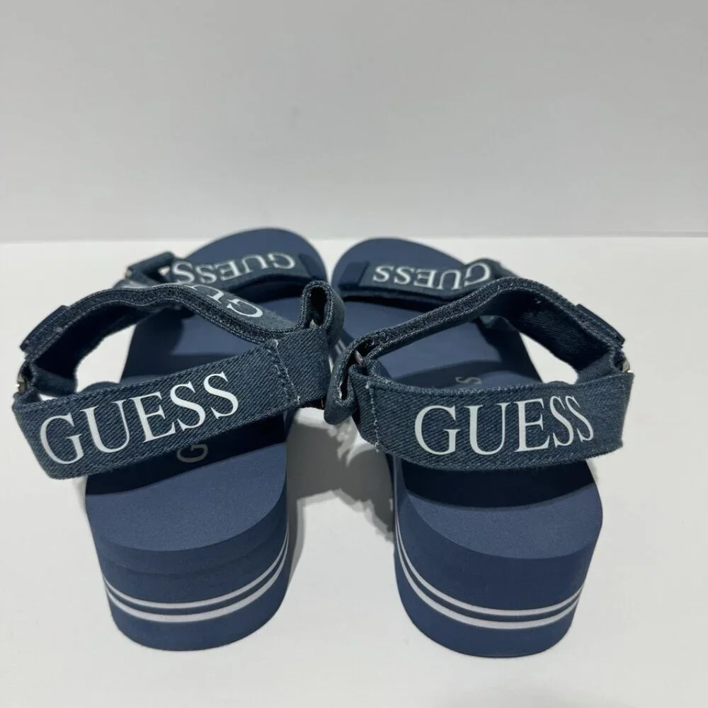 Guess Womens Avin Sandals Blue Size 9.5 M